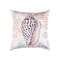 Brown Conch Shell w/ Seahorse & Coral Indoor/Outdoor Throw Pillow, 18" x 18"